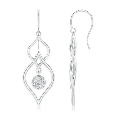 ANGARA LAB-GROWN DIAMOND CLUSTER DOUBLE DROP EARRINGS