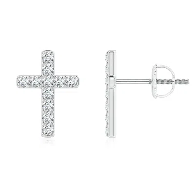 ANGARA LAB-GROWN DIAMOND CROSS STUD EARRINGS