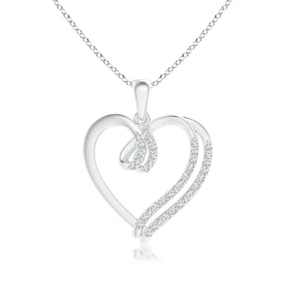ANGARA LAB-GROWN DIAMOND DOUBLE LAYERED HEART DANGLE PENDANT