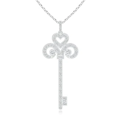 ANGARA LAB-GROWN DIAMOND FLEUR DE LIS KEY PENDANT