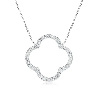 ANGARA LAB-GROWN DIAMOND FOUR-LEAF OPEN CLOVER PENDANT