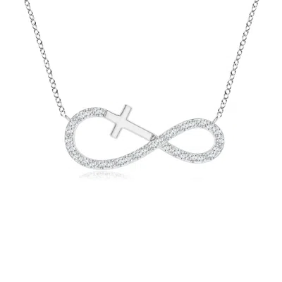 ANGARA LAB-GROWN DIAMOND HORIZONTAL INFINITY CROSS PENDANT