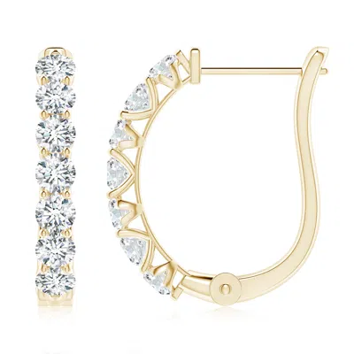 ANGARA LAB-GROWN DIAMOND HUGGIE HOOP EARRINGS