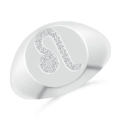 ANGARA LAB-GROWN DIAMOND LEO ZODIAC SIGN SIGNET RING
