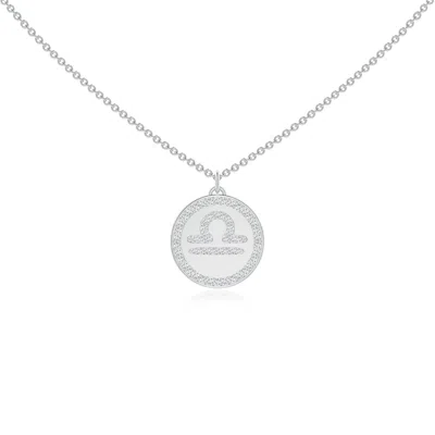 ANGARA LAB-GROWN DIAMOND LIBRA ZODIAC SIGN REVERSIBLE MEDALLION PENDANT