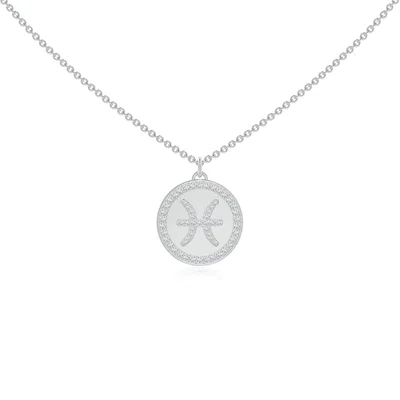 ANGARA LAB-GROWN DIAMOND PISCES ZODIAC SIGN REVERSIBLE MEDALLION PENDANT
