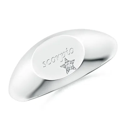 ANGARA LAB-GROWN DIAMOND SCORPIO ENGRAVED SIGNET RING