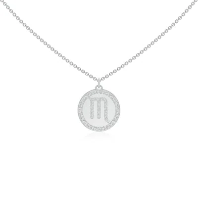 ANGARA LAB-GROWN DIAMOND SCORPIO ZODIAC SIGN REVERSIBLE MEDALLION PENDANT