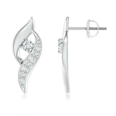 ANGARA LAB-GROWN DIAMOND SHELL STUD EARRINGS