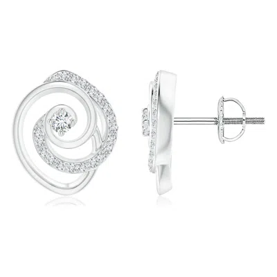 ANGARA LAB-GROWN DIAMOND SWIRL TEARDROP FASHION STUDS