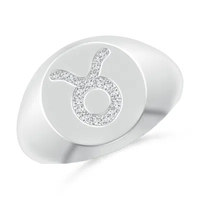 ANGARA LAB-GROWN DIAMOND TAURUS ZODIAC SIGN SIGNET RING