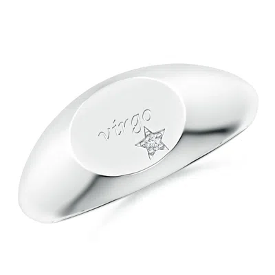 ANGARA LAB-GROWN DIAMOND VIRGO ENGRAVED SIGNET RING