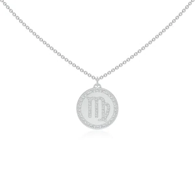 ANGARA LAB-GROWN DIAMOND VIRGO ZODIAC SIGN REVERSIBLE MEDALLION PENDANT