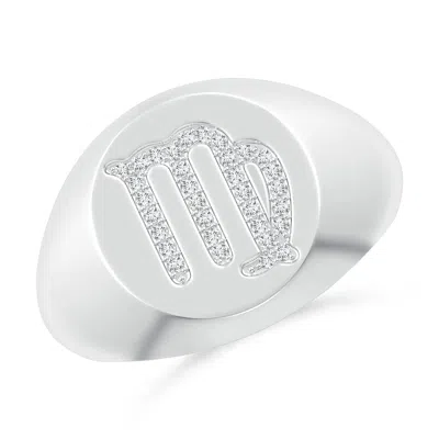 ANGARA LAB-GROWN DIAMOND VIRGO ZODIAC SIGN SIGNET RING