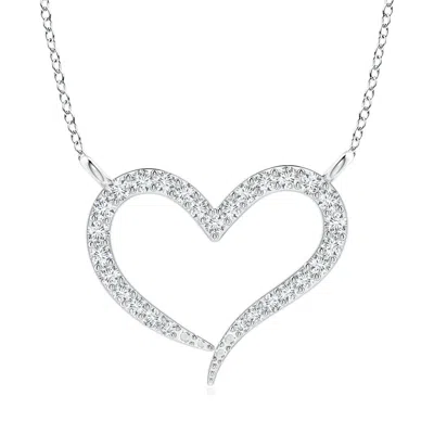 ANGARA LAB-GROWN DIAMOND WAVY HEART PENDANT