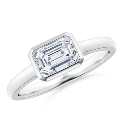 ANGARA LAB-GROWN EAST-WEST EMERALD-CUT DIAMOND SOLITAIRE RING