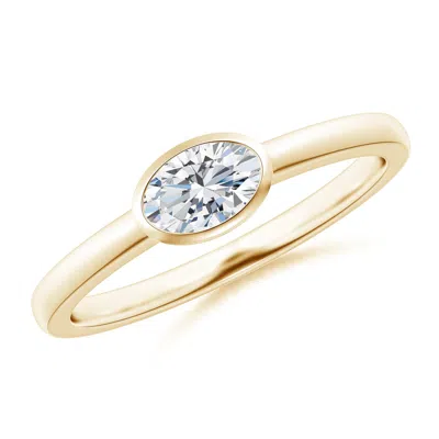 ANGARA LAB-GROWN EAST-WEST OVAL DIAMOND SOLITAIRE RING