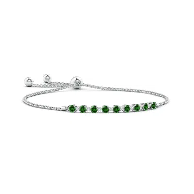 ANGARA LAB-GROWN EMERALD AND LAB DIAMOND TENNIS BOLO BRACELET