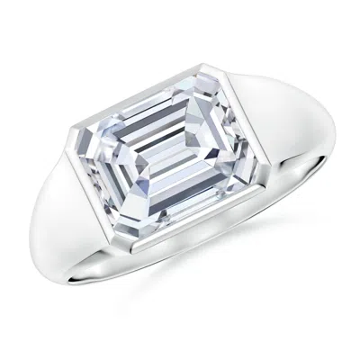 ANGARA LAB-GROWN EMERALD-CUT DIAMOND SIGNET RING