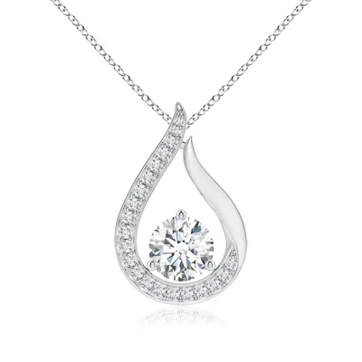 ANGARA LAB-GROWN FLOATING DIAMOND TULIP PENDANT