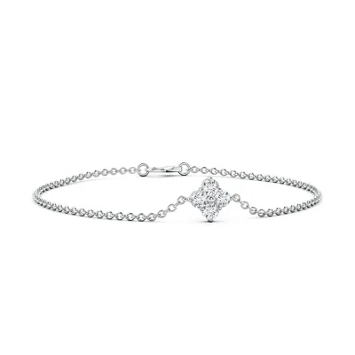 ANGARA LAB-GROWN FLORAL DIAMOND CLUSTER CHAIN BRACELET
