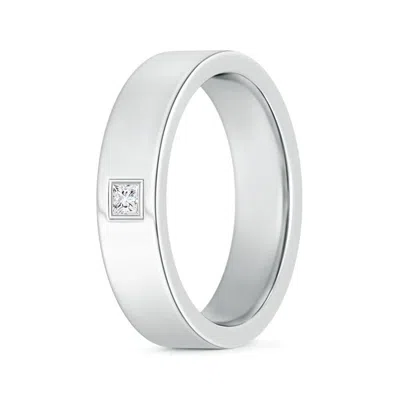 ANGARA LAB-GROWN GYPSY SET PRINCESS-CUT DIAMOND MEN'S WEDDING RING