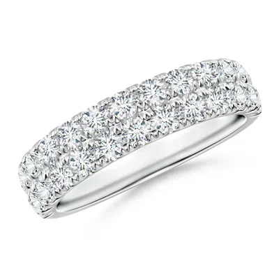 ANGARA LAB-GROWN HALF ETERNITY DOUBLE ROW DIAMOND WEDDING RING