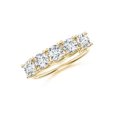 ANGARA LAB-GROWN HALF ETERNITY FIVE STONE DIAMOND WEDDING RING