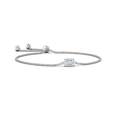 ANGARA LAB-GROWN HORIZONTALLY SET EMERALD-CUT DIAMOND BOLO BRACELET