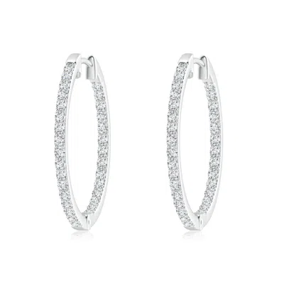 ANGARA LAB-GROWN INSIDE-OUT DIAMOND HOOP EARRINGS