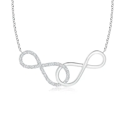 ANGARA LAB-GROWN INTERLOCKING DIAMOND SIDEWAYS INFINITY NECKLACE