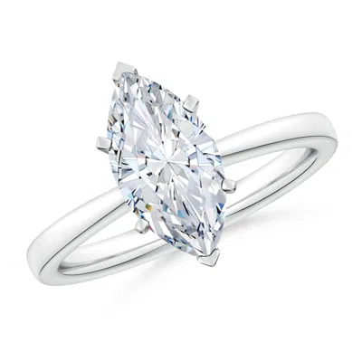 ANGARA LAB-GROWN MARQUISE DIAMOND REVERSE TAPERED SHANK SOLITAIRE ENGAGEMENT RING