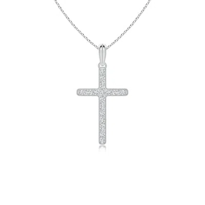 ANGARA LAB-GROWN MILGRAIN-EDGED DIAMOND LATIN CROSS PENDANT