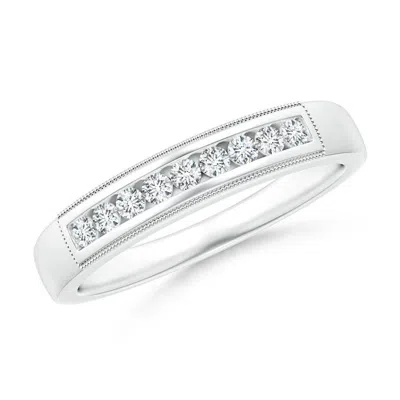 ANGARA LAB-GROWN MILGRAIN OUTLINED CHANNEL-SET DIAMOND NINE STONE RING