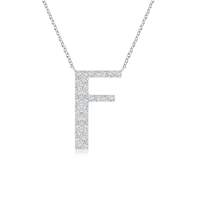 ANGARA LAB-GROWN MODERN DECO DIAMOND CAPITAL "F" INITIAL PENDANT