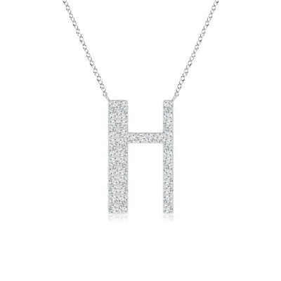 ANGARA LAB-GROWN MODERN DECO DIAMOND CAPITAL "H" INITIAL PENDANT