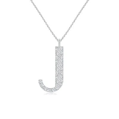 ANGARA LAB-GROWN MODERN DECO DIAMOND CAPITAL "J" INITIAL PENDANT