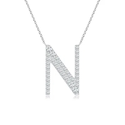 ANGARA LAB-GROWN MODERN DECO DIAMOND CAPITAL "N" INITIAL PENDANT