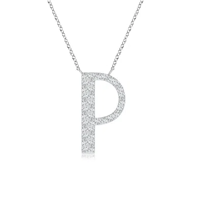ANGARA LAB-GROWN MODERN DECO DIAMOND CAPITAL "P" INITIAL PENDANT