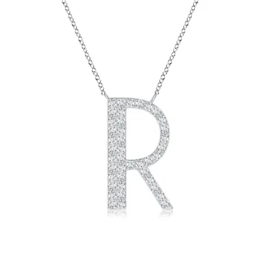ANGARA LAB-GROWN MODERN DECO DIAMOND CAPITAL "R" INITIAL PENDANT