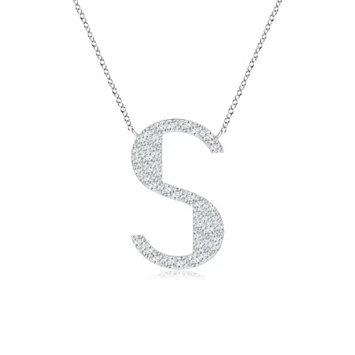ANGARA LAB-GROWN MODERN DECO DIAMOND CAPITAL "S" INITIAL PENDANT