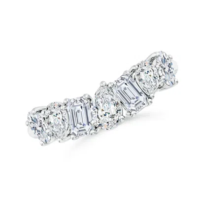 ANGARA LAB-GROWN MULTI-SHAPE DIAMOND CONTOURED WEDDING RING