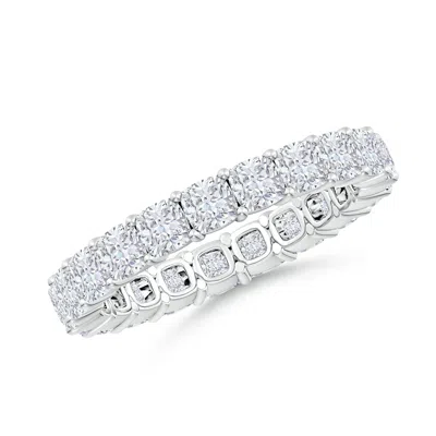 ANGARA LAB-GROWN NORTH-SOUTH CUSHION DIAMOND CLASSIC ETERNITY WEDDING RING