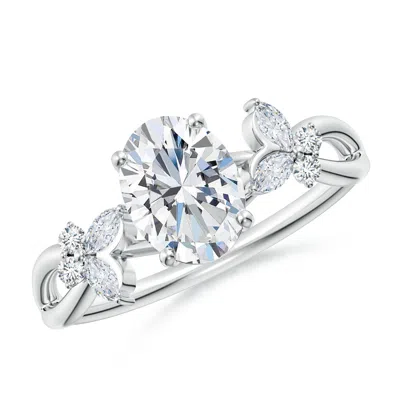 ANGARA LAB-GROWN OVAL DIAMOND BUTTERFLY ENGAGEMENT RING