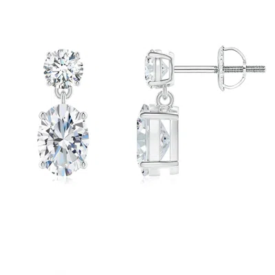 ANGARA LAB-GROWN OVAL DIAMOND DROP EARRINGS