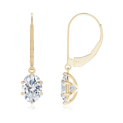 ANGARA LAB-GROWN OVAL DIAMOND LEVERBACK DROP EARRINGS