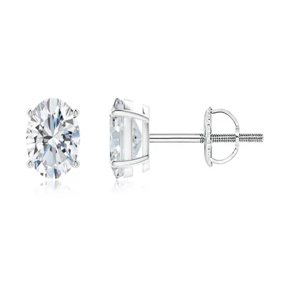 ANGARA LAB-GROWN OVAL DIAMOND SOLITAIRE STUD EARRINGS