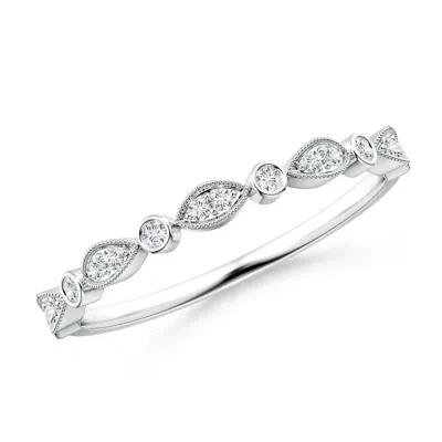 ANGARA LAB-GROWN PAVE, BEZEL DIAMOND MOTIFS WEDDING RING