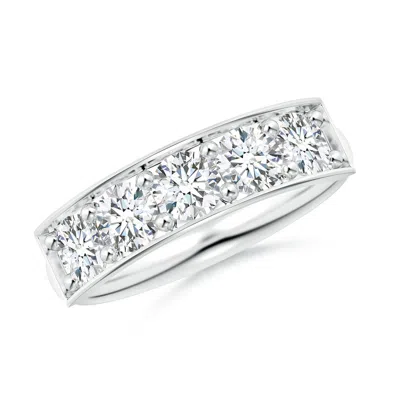 ANGARA LAB-GROWN PAVE SET DIAMOND BAR RING WITH MILGRAIN