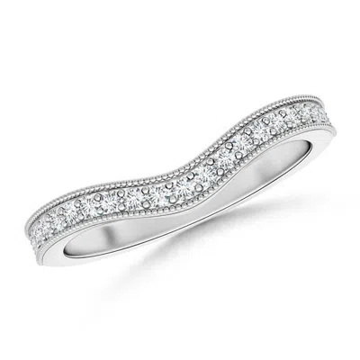 ANGARA LAB-GROWN PAVE-SET DIAMOND CONTOUR WEDDING RING FOR WOMEN
